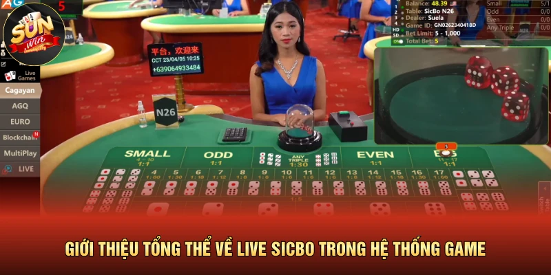 Giới thiệu tổng thể về Live Sicbo trong hệ thống game 